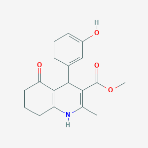 methyl 4-(3-hydroxyphenyl)-2-methyl-5-oxo-1,4,5,6,7,8-hexahydro-3-quinolinecarboxylate