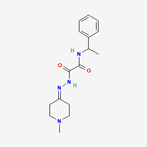 2-[2-(1-methyl-4-piperidinylidene)hydrazino]-2-oxo-N-(1-phenylethyl)acetamide