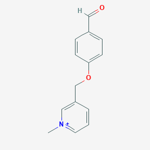 molecular formula C14H14NO2+ B493010 3-[(4-Formylphenoxy)methyl]-1-methylpyridinium 