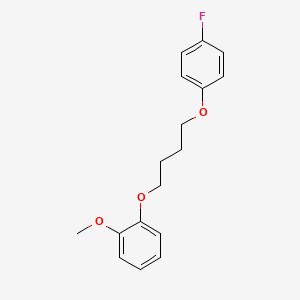 molecular formula C17H19FO3 B4930116 1-[4-(4-fluorophenoxy)butoxy]-2-methoxybenzene 