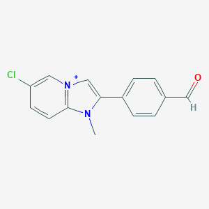 molecular formula C15H12ClN2O+ B493012 6-Chloro-2-(4-formylphenyl)-1-methylimidazo[1,2-a]pyridin-1-ium 