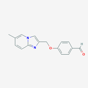 molecular formula C16H14N2O2 B493015 4-[(6-Methylimidazo[1,2-a]pyridin-2-yl)methoxy]benzaldehyde 
