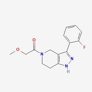 molecular formula C15H16FN3O2 B4930163 3-(2-fluorophenyl)-5-(methoxyacetyl)-4,5,6,7-tetrahydro-1H-pyrazolo[4,3-c]pyridine 