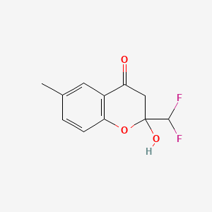 molecular formula C11H10F2O3 B4930171 2-(difluoromethyl)-2-hydroxy-6-methyl-2,3-dihydro-4H-chromen-4-one 