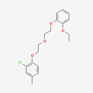 molecular formula C19H23ClO4 B4930180 2-chloro-1-{2-[2-(2-ethoxyphenoxy)ethoxy]ethoxy}-4-methylbenzene 