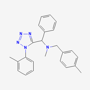 molecular formula C24H25N5 B4930194 N-methyl-N-(4-methylbenzyl)-1-[1-(2-methylphenyl)-1H-tetrazol-5-yl]-1-phenylmethanamine 