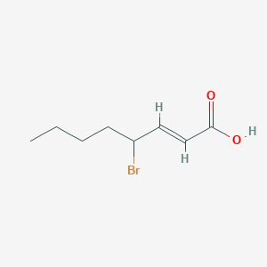 molecular formula C8H13BrO2 B049302 4-Bromo-2-octenoic acid CAS No. 115185-86-9