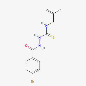 molecular formula C12H14BrN3OS B4930203 2-(4-bromobenzoyl)-N-(2-methyl-2-propen-1-yl)hydrazinecarbothioamide 