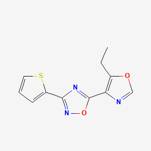 5-(5-ethyl-1,3-oxazol-4-yl)-3-(2-thienyl)-1,2,4-oxadiazole