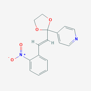 4-[2-(2-{2-Nitrophenyl}vinyl)-1,3-dioxolan-2-yl]pyridine