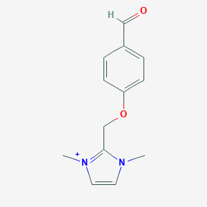 molecular formula C13H15N2O2+ B493022 4-[(1,3-Dimethylimidazol-1-ium-2-yl)methoxy]benzaldehyde 