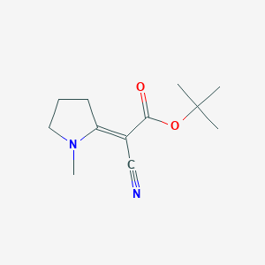 molecular formula C12H18N2O2 B493023 Tert-butyl cyano(1-methyl-2-pyrrolidinylidene)acetate CAS No. 103740-52-9