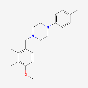 molecular formula C21H28N2O B4930248 1-(4-methoxy-2,3-dimethylbenzyl)-4-(4-methylphenyl)piperazine 