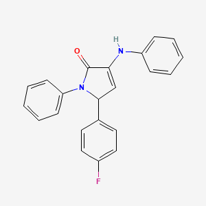 molecular formula C22H17FN2O B4930283 3-anilino-5-(4-fluorophenyl)-1-phenyl-1,5-dihydro-2H-pyrrol-2-one 
