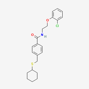 N-[2-(2-chlorophenoxy)ethyl]-4-[(cyclohexylthio)methyl]benzamide