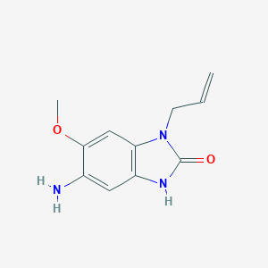 molecular formula C11H13N3O2 B493029 1-allyl-5-amino-6-methoxy-1,3-dihydro-2H-benzimidazol-2-one 