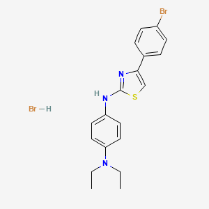 molecular formula C19H21Br2N3S B4930305 N'-[4-(4-bromophenyl)-1,3-thiazol-2-yl]-N,N-diethyl-1,4-benzenediamine hydrobromide 