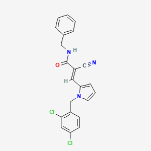 molecular formula C22H17Cl2N3O B4930308 N-benzyl-2-cyano-3-[1-(2,4-dichlorobenzyl)-1H-pyrrol-2-yl]acrylamide 