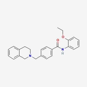 molecular formula C25H26N2O2 B4930323 4-(3,4-dihydro-2(1H)-isoquinolinylmethyl)-N-(2-ethoxyphenyl)benzamide 