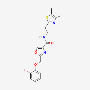 molecular formula C18H18FN3O3S B4930331 N-[2-(4,5-dimethyl-1,3-thiazol-2-yl)ethyl]-2-[(2-fluorophenoxy)methyl]-1,3-oxazole-4-carboxamide 