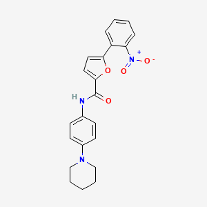 molecular formula C22H21N3O4 B4930335 5-(2-nitrophenyl)-N-[4-(1-piperidinyl)phenyl]-2-furamide 