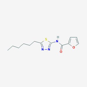 molecular formula C13H17N3O2S B4930340 N-(5-hexyl-1,3,4-thiadiazol-2-yl)-2-furamide 