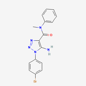 molecular formula C16H14BrN5O B4930372 5-amino-1-(4-bromophenyl)-N-methyl-N-phenyl-1H-1,2,3-triazole-4-carboxamide 