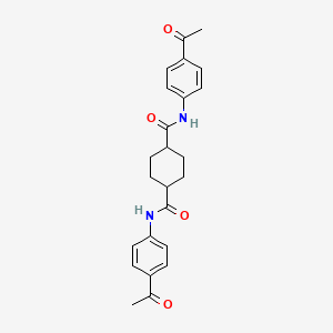 molecular formula C24H26N2O4 B4930386 N,N'-bis(4-acetylphenyl)-1,4-cyclohexanedicarboxamide 