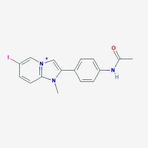 molecular formula C16H15IN3O+ B493039 2-[4-(Acetylamino)phenyl]-6-iodo-1-methylimidazo[1,2-a]pyridin-1-ium 