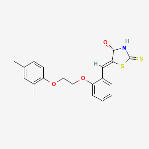 molecular formula C20H19NO3S2 B4930392 5-{2-[2-(2,4-dimethylphenoxy)ethoxy]benzylidene}-2-thioxo-1,3-thiazolidin-4-one 