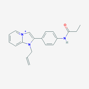 molecular formula C19H20N3O+ B493040 1-Allyl-2-[4-(propionylamino)phenyl]imidazo[1,2-a]pyridin-1-ium 