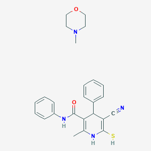 molecular formula C25H28N4O2S B4930429 5-cyano-6-mercapto-2-methyl-N,4-diphenyl-1,4-dihydro-3-pyridinecarboxamide - 4-methylmorpholine (1:1) 