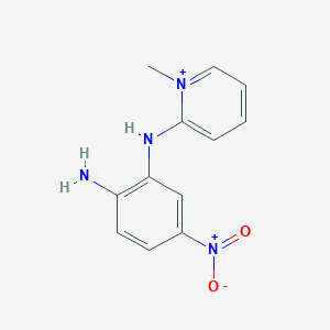 molecular formula C12H13N4O2+ B493044 2-N-(1-methylpyridin-1-ium-2-yl)-4-nitrobenzene-1,2-diamine 