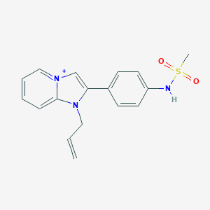 molecular formula C17H18N3O2S+ B493045 1-Allyl-2-{4-[(methylsulfonyl)amino]phenyl}imidazo[1,2-a]pyridin-1-ium 