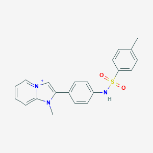molecular formula C21H20N3O2S+ B493046 1-Methyl-2-(4-{[(4-methylphenyl)sulfonyl]amino}phenyl)imidazo[1,2-a]pyridin-1-ium 