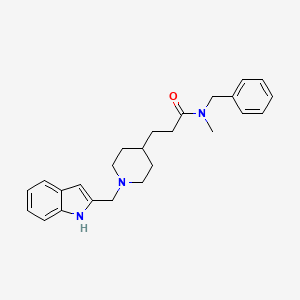 molecular formula C25H31N3O B4930491 N-benzyl-3-[1-(1H-indol-2-ylmethyl)-4-piperidinyl]-N-methylpropanamide 