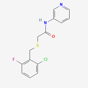 molecular formula C14H12ClFN2OS B4930498 2-[(2-chloro-6-fluorobenzyl)thio]-N-3-pyridinylacetamide 
