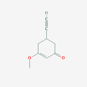 molecular formula C9H10O2 B049305 5-Ethynyl-3-methoxycyclohex-2-en-1-one CAS No. 119951-06-3
