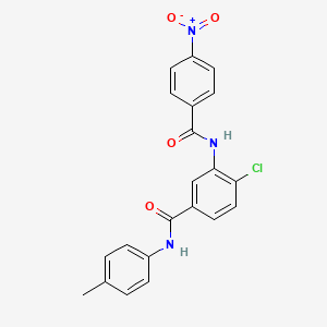 molecular formula C21H16ClN3O4 B4930517 4-chloro-N-(4-methylphenyl)-3-[(4-nitrobenzoyl)amino]benzamide 