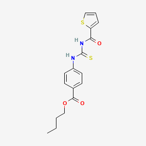 molecular formula C17H18N2O3S2 B4930547 butyl 4-({[(2-thienylcarbonyl)amino]carbonothioyl}amino)benzoate 