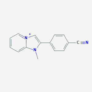 molecular formula C15H12N3+ B493055 2-(4-Cyanophenyl)-1-methylimidazo[1,2-a]pyridin-1-ium 
