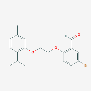 molecular formula C19H21BrO3 B4930555 5-bromo-2-[2-(2-isopropyl-5-methylphenoxy)ethoxy]benzaldehyde 