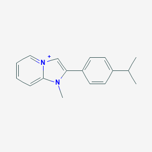 molecular formula C17H19N2+ B493056 2-(4-Isopropylphenyl)-1-methylimidazo[1,2-a]pyridin-1-ium 