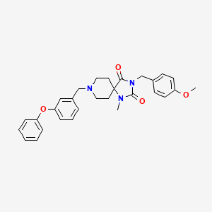 molecular formula C29H31N3O4 B4930567 3-(4-methoxybenzyl)-1-methyl-8-(3-phenoxybenzyl)-1,3,8-triazaspiro[4.5]decane-2,4-dione 