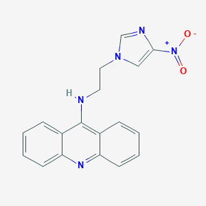 molecular formula C18H15N5O2 B493057 9-[(2-{4-nitro-1H-imidazol-1-yl}ethyl)amino]acridine 