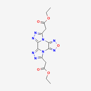 molecular formula C14H14N8O5 B4930571 diethyl 2,2'-[1,2,5]oxadiazolo[3,4-e]bis[1,2,4]triazolo[3,4-c:4',3'-a]pyrazine-5,10-diyldiacetate 