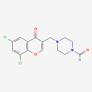 molecular formula C15H14Cl2N2O3 B4930582 4-[(6,8-dichloro-4-oxo-4H-chromen-3-yl)methyl]-1-piperazinecarbaldehyde 