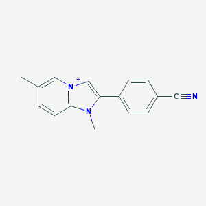 2-(4-Cyanophenyl)-1,6-dimethylimidazo[1,2-a]pyridin-1-ium