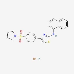 molecular formula C23H22BrN3O2S2 B4930590 N-1-naphthyl-4-[4-(1-pyrrolidinylsulfonyl)phenyl]-1,3-thiazol-2-amine hydrobromide 