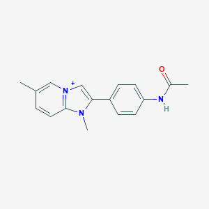 2-[4-(Acetylamino)phenyl]-1,6-dimethylimidazo[1,2-a]pyridin-1-ium